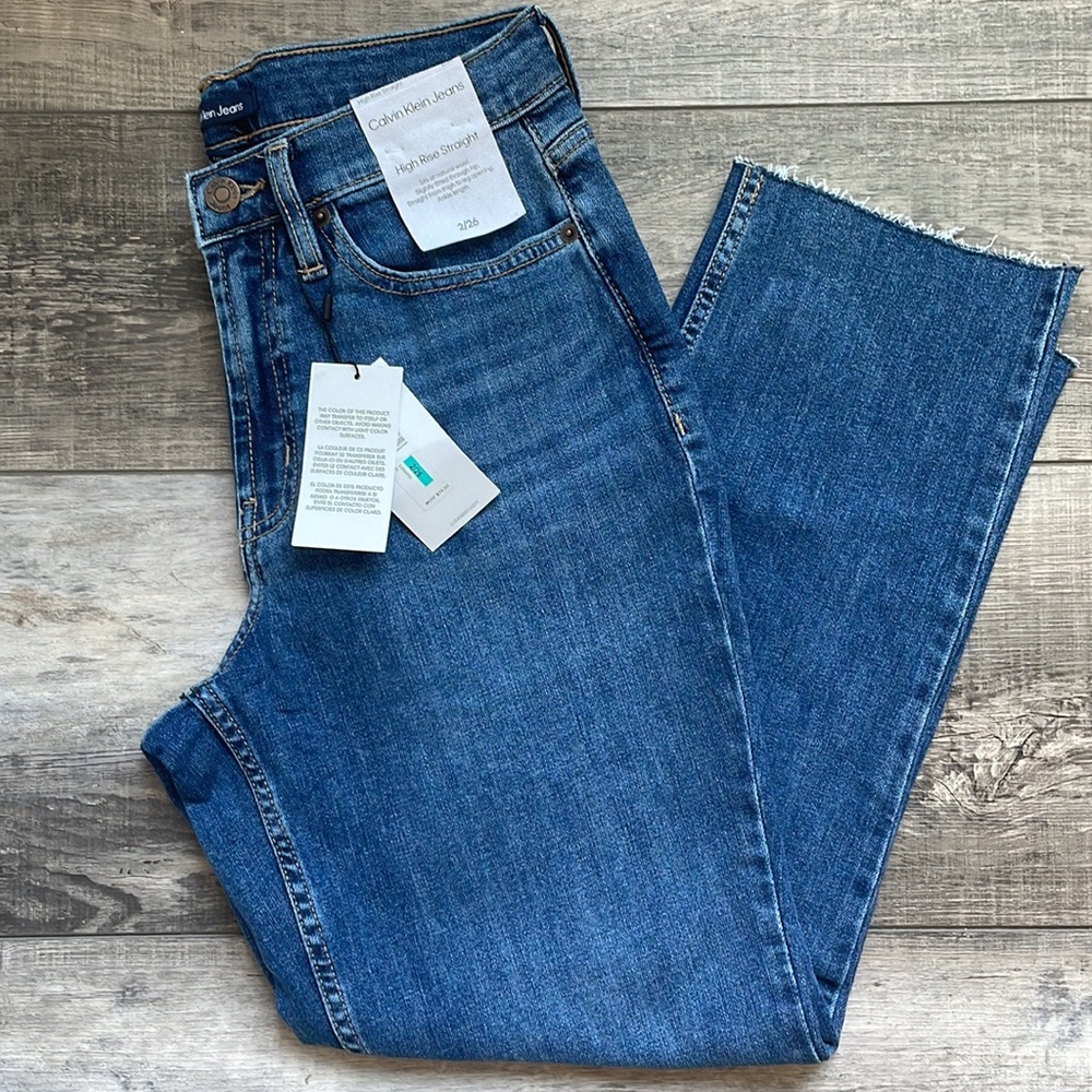 Calvin Klein High Rise Straight Jeans